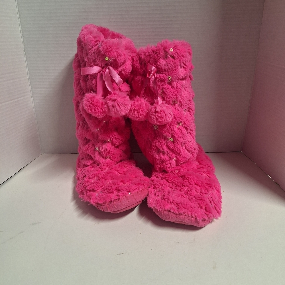 Cozy Pink Fuzzy Slippers